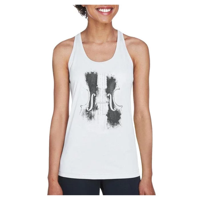 Violin Player Instrument Music Teacher Musical Violinist Women's Racerback Tank