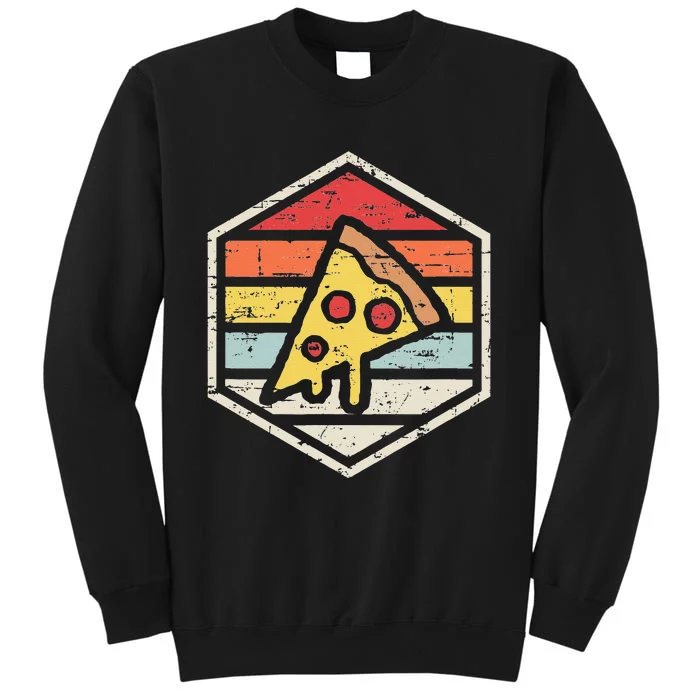 Vintage Pizza Junk Food Funny Pizza Lover Tall Sweatshirt