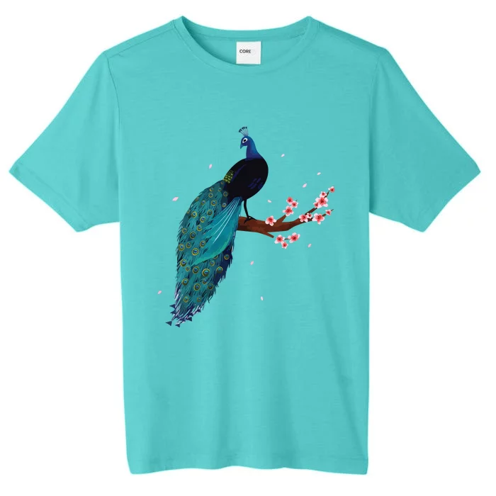 Vintage Peacock Japanese Beauty Bird Flower Gift ChromaSoft Performance T-Shirt