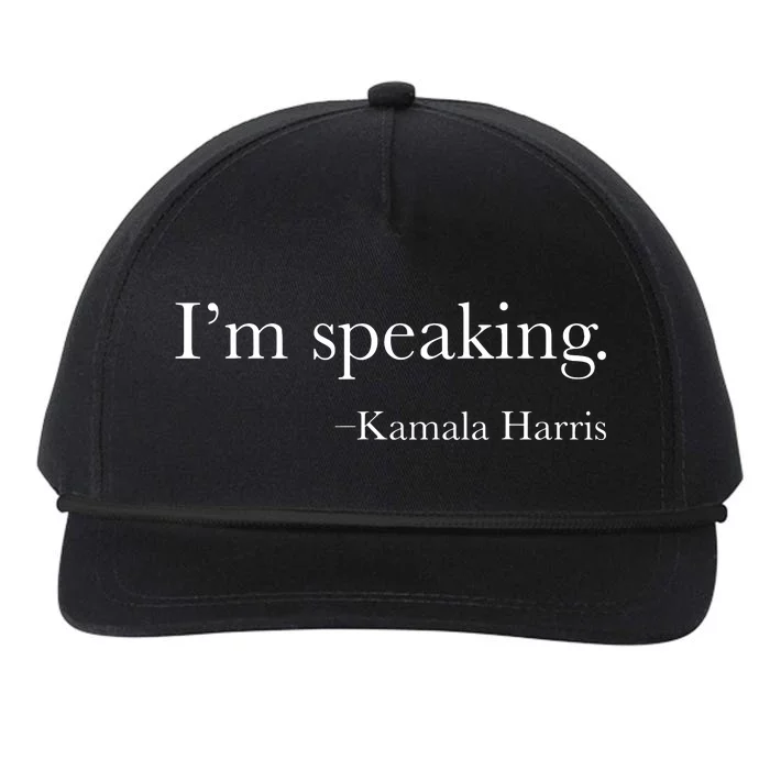 Vice President Kamala Harris 2024 Im Speaking Snapback Five-Panel Rope Hat