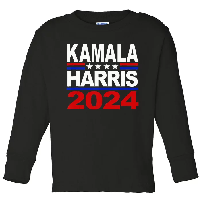 Vice President Kamala Harris 2024 For President Toddler Long Sleeve Shirt