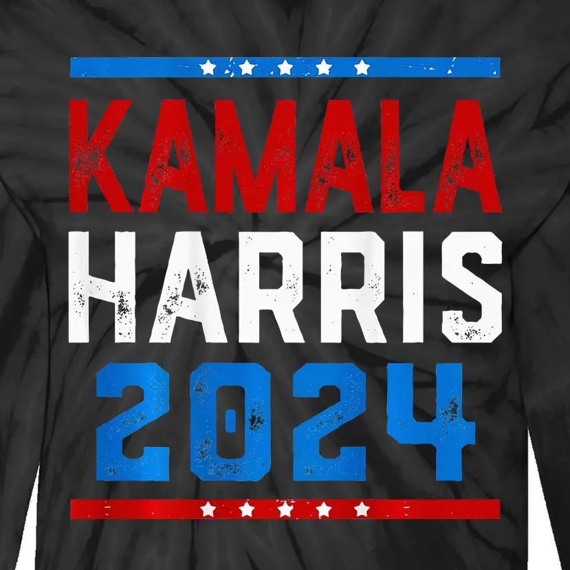 Vice President Kamala Harris For President 2024 Tie-Dye Long Sleeve Shirt