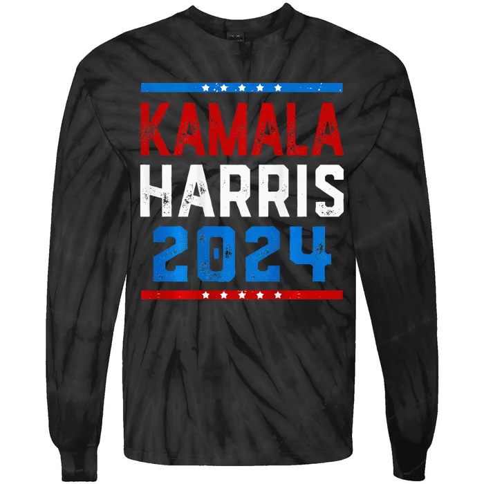 Vice President Kamala Harris For President 2024 Tie-Dye Long Sleeve Shirt