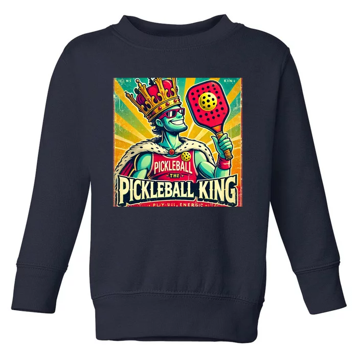 Vintage Pickleball King Toddler Sweatshirt