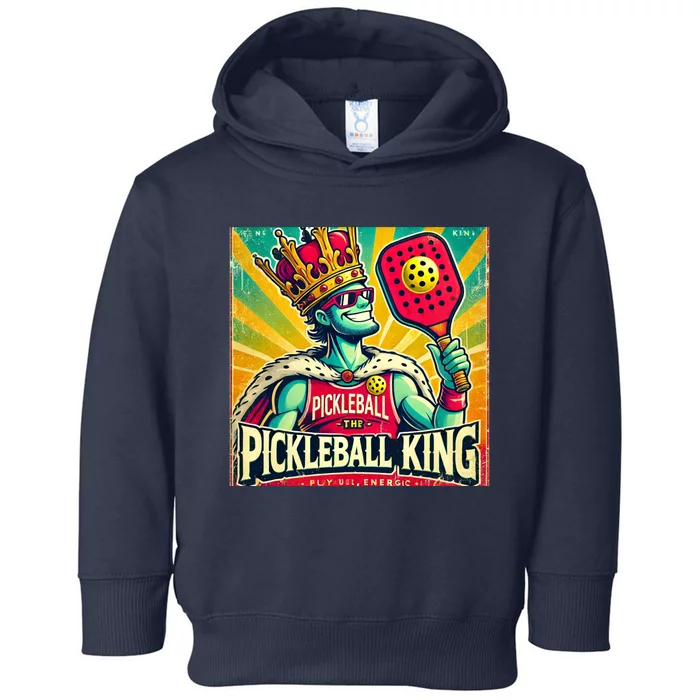 Vintage Pickleball King Toddler Hoodie