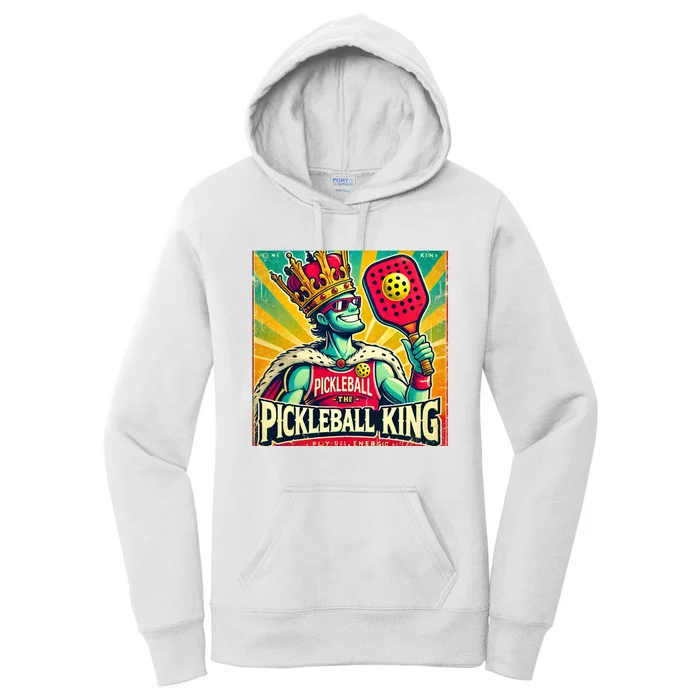 Vintage Pickleball King Women's Pullover Hoodie