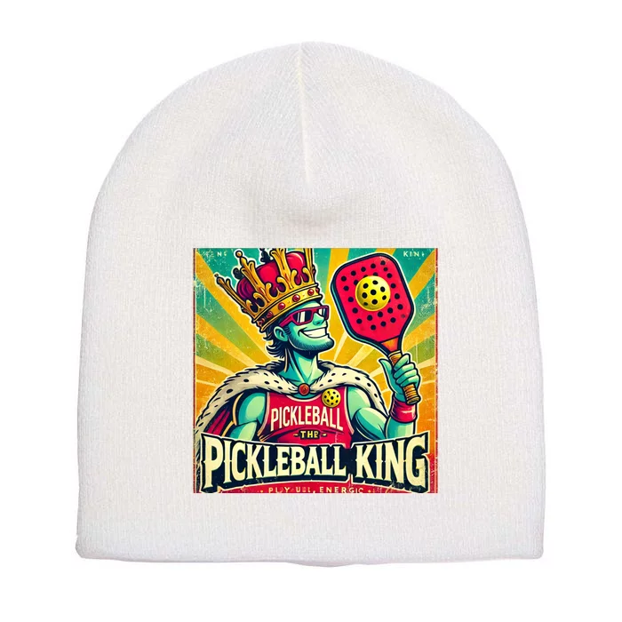 Vintage Pickleball King Short Acrylic Beanie