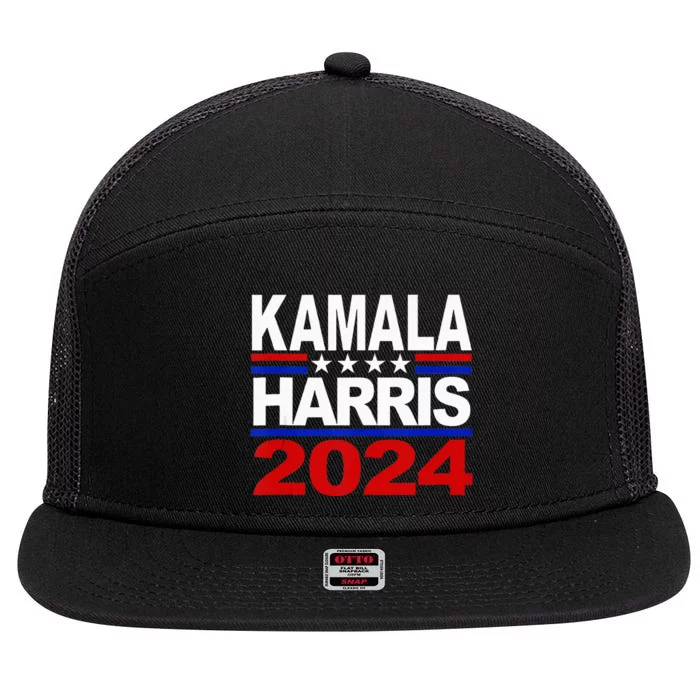 Vice President Kamala Harris 2024 For President 7 Panel Mesh Trucker Snapback Hat