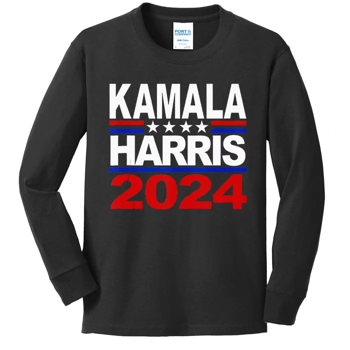 Vice President Kamala Harris 2024 For President Kids Long Sleeve Shirt