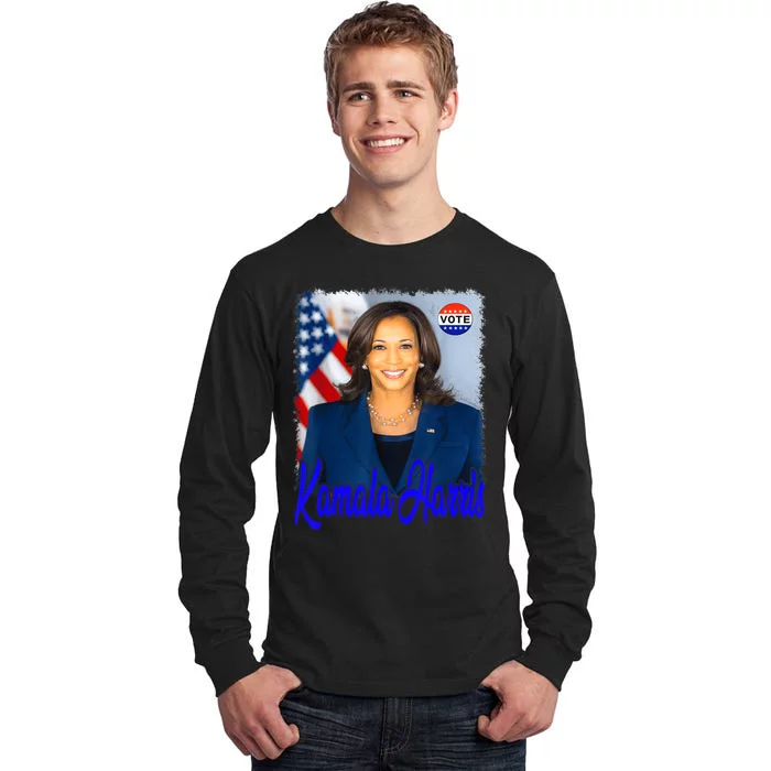 Vote President Kamala Harris 2024 Tall Long Sleeve T-Shirt