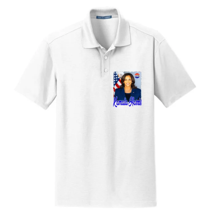 Vote President Kamala Harris 2024 Dry Zone Grid Performance Polo