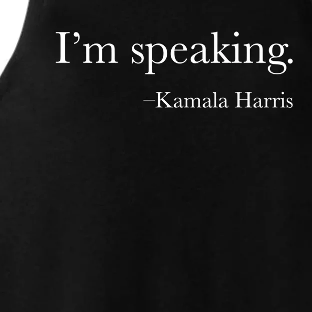 Vice President Kamala Harris 2020 IM Speaking Meaningful Gift Ladies Tri-Blend Wicking Tank