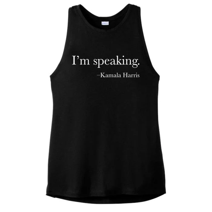 Vice President Kamala Harris 2020 IM Speaking Meaningful Gift Ladies Tri-Blend Wicking Tank