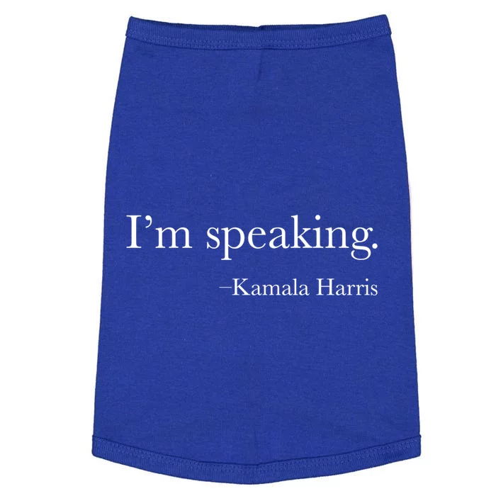 Vice President Kamala Harris 2020 IM Speaking Meaningful Gift Doggie Tank