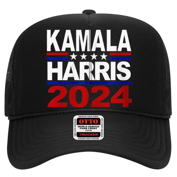 Vice President Kamala Harris 2024 For President High Crown Mesh Trucker Hat