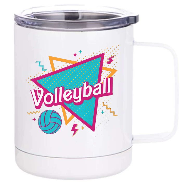 Volleyball Player Lover Ball Front & Back 12oz Stainless Steel Tumbler Cup