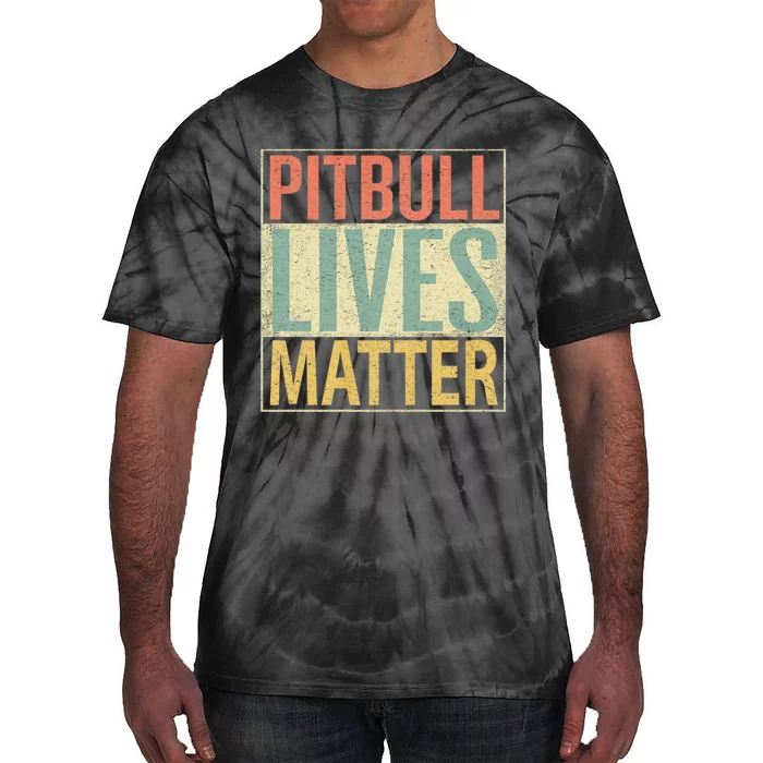 Vintage Pitbull Lives Matter Love Pitbulls Tie-Dye T-Shirt