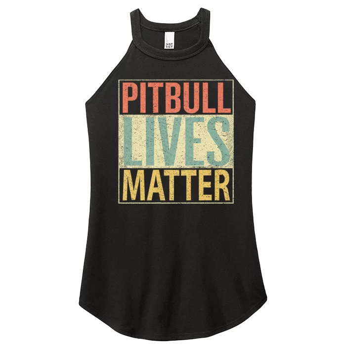 Vintage Pitbull Lives Matter Love Pitbulls Women’s Perfect Tri Rocker Tank