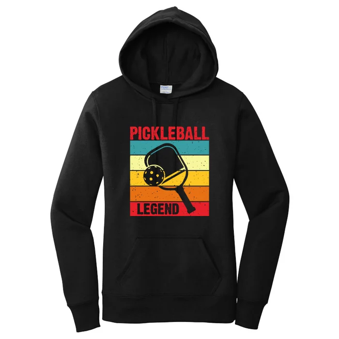 Vintage Pickleball Legend Paddles Player Sport Gift Women's Pullover Hoodie