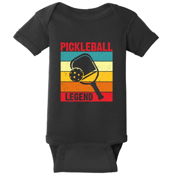 Vintage Pickleball Legend Paddles Player Sport Gift Baby Bodysuit