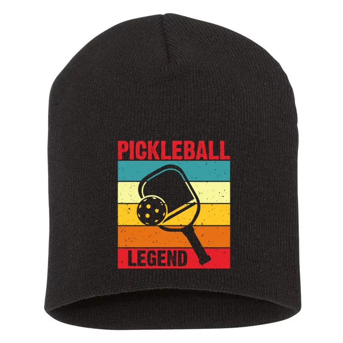 Vintage Pickleball Legend Paddles Player Sport Gift Short Acrylic Beanie