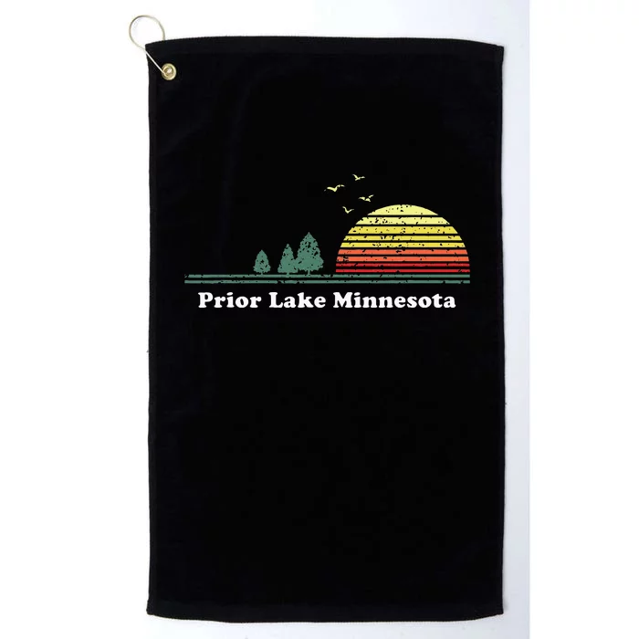 Vintage Prior Lake Minnesota Sunset Souvenir Platinum Collection Golf Towel