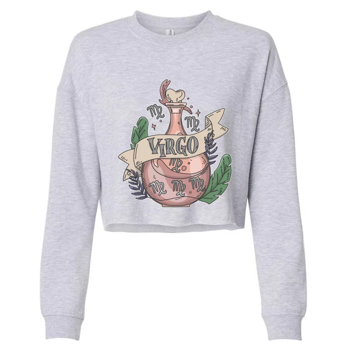 Virgo Potion Magical Astrology Gift Cropped Pullover Crew