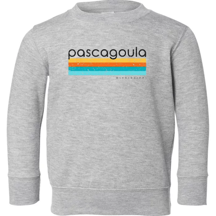 Vintage Pascagoula Mississippi MS Retro Design Toddler Sweatshirt