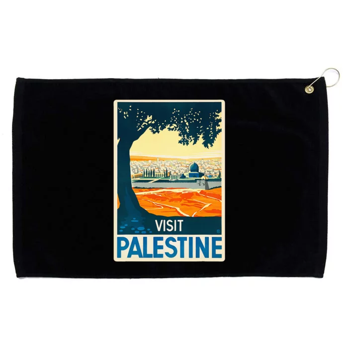 Vintage Poster Middle East Art Visit Palestine Grommeted Golf Towel