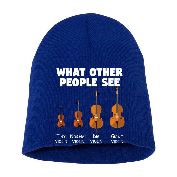 Violin Player Music Orchestra Gift Meaningful Gift Short Acrylic Beanie