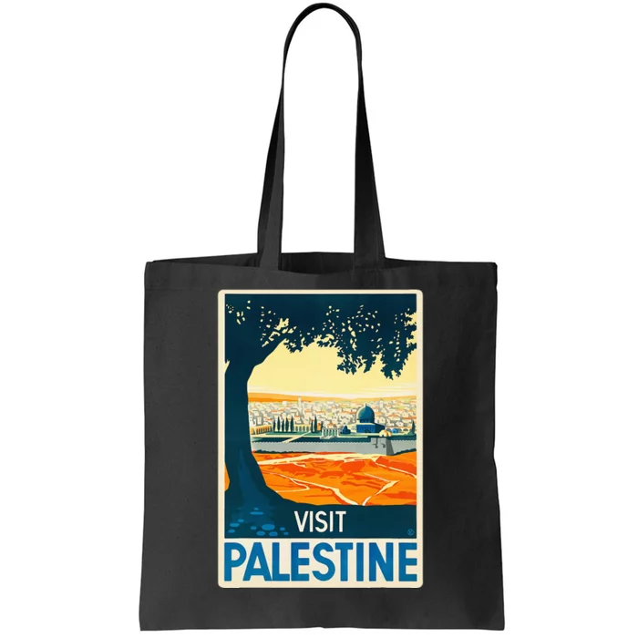 Vintage Poster Middle East ArtVisit Palestine Tote Bag