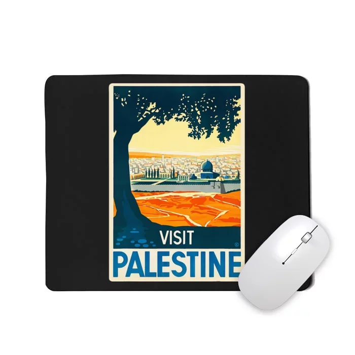 Vintage Poster Middle East ArtVisit Palestine Mousepad