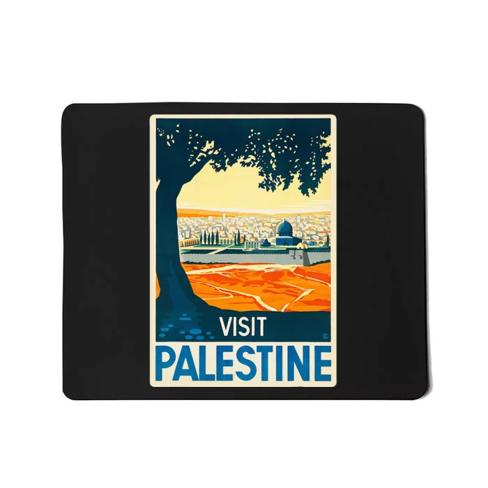 Vintage Poster Middle East ArtVisit Palestine Mousepad