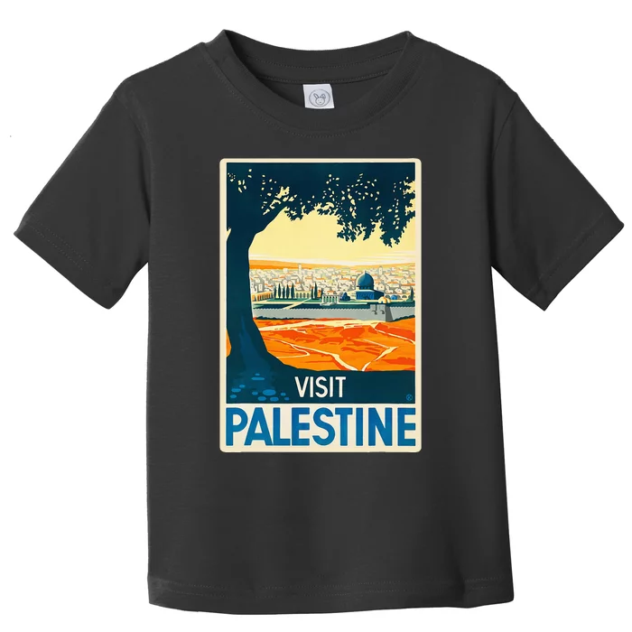 Vintage Poster Middle East ArtVisit Palestine Toddler T-Shirt