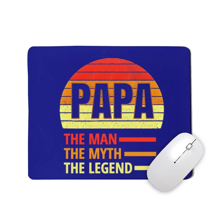 Vintage Papa Myth Legend Funny Gift For Grandparents Gift Mousepad