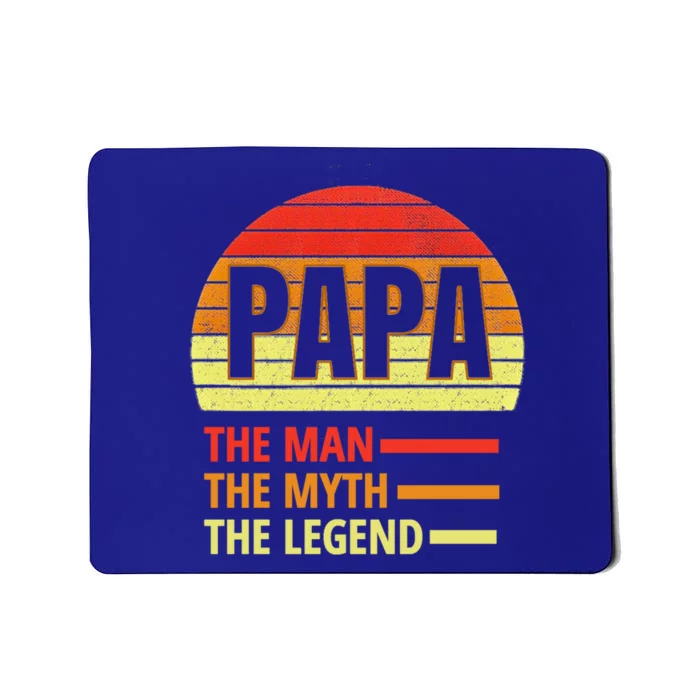 Vintage Papa Myth Legend Funny Gift For Grandparents Gift Mousepad