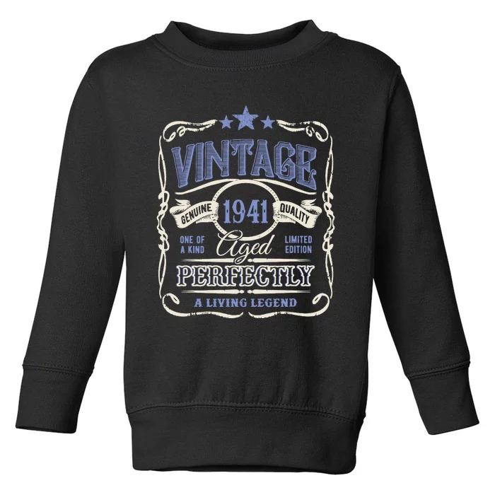 Vintage Premium Made In 1941 Classic Birthday Toddler Sweatshirt