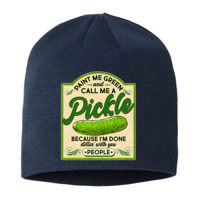 Vintage Paint Me Green And Call Me A Pickle Im Done Dillin With You People 8 1/2in Sustainable Knit Beanie