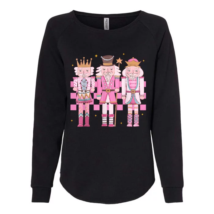 Vintage Pink Nutcracker Squad Women Girl Kids Pink Christmas Womens California Wash Sweatshirt