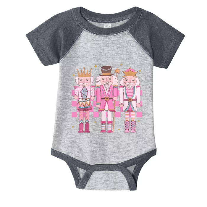 Vintage Pink Nutcracker Squad Women Girl Kids Pink Christmas Infant Baby Jersey Bodysuit