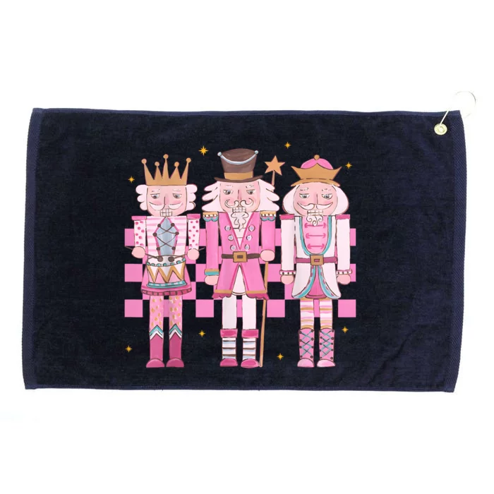 Vintage Pink Nutcracker Squad Women Girl Kids Pink Christmas Grommeted Golf Towel