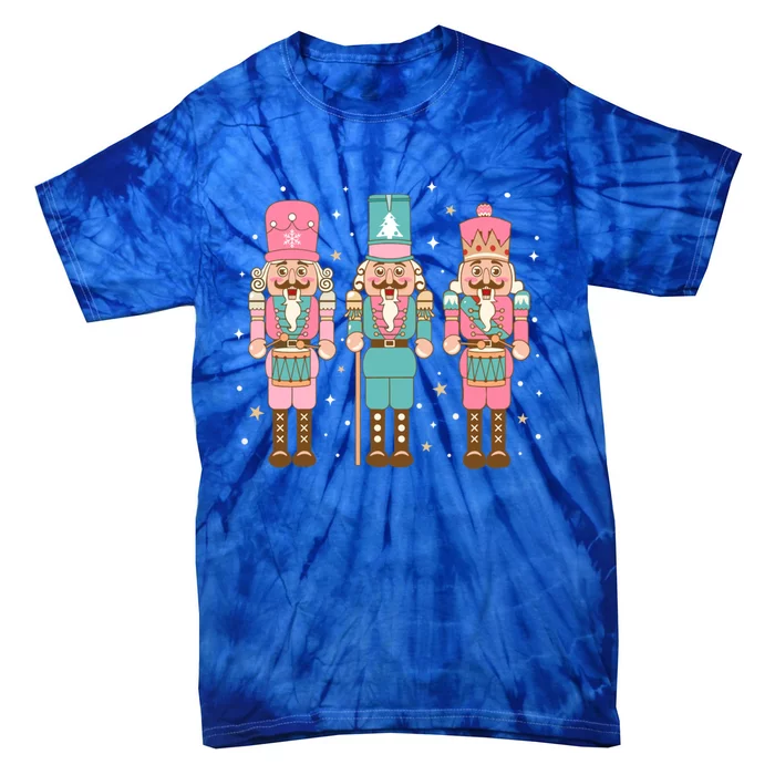 Vintage Pink Nutcracker Squad Pink Christmas Gift Tie-Dye T-Shirt