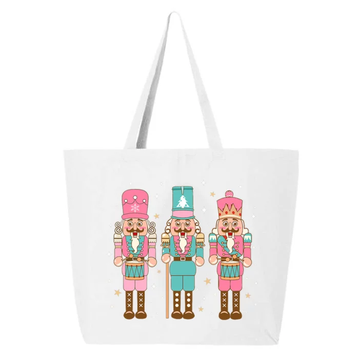 Vintage Pink Nutcracker Squad Pink Christmas 25L Jumbo Tote