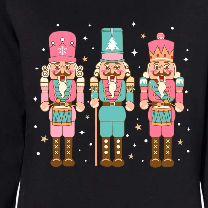 Vintage Pink Nutcracker Squad Women Girl Kids Pink Christmas Womens California Wash Sweatshirt