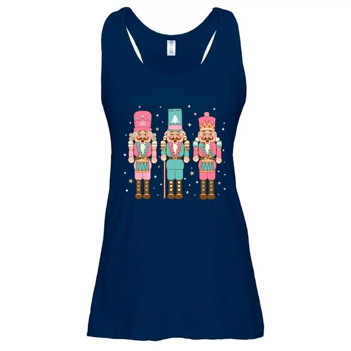 Vintage Pink Nutcracker Squad Women Girl Kids Pink Christmas Ladies Essential Flowy Tank