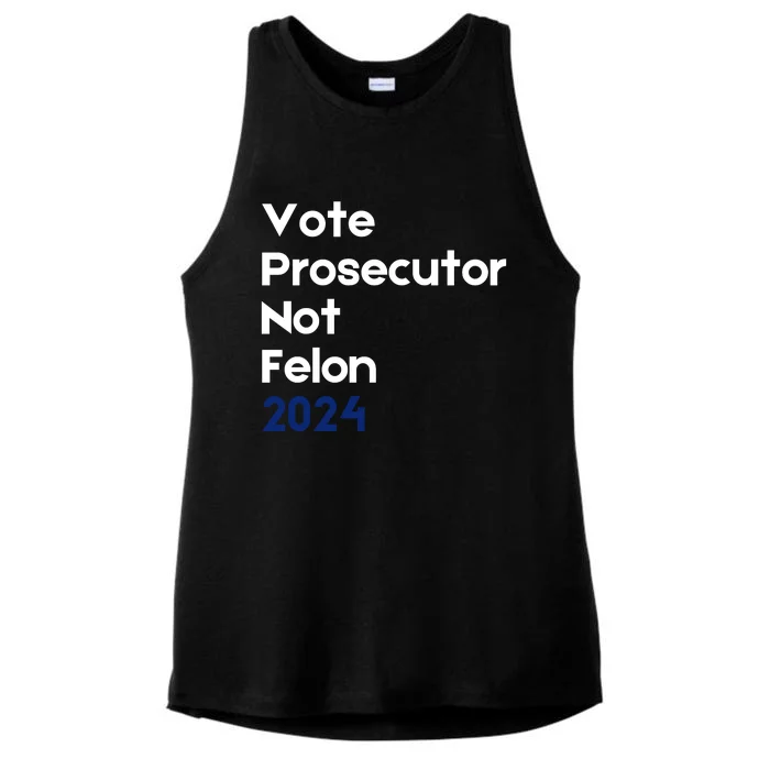 Vote Prosecutor Not Felon Ladies Tri-Blend Wicking Tank