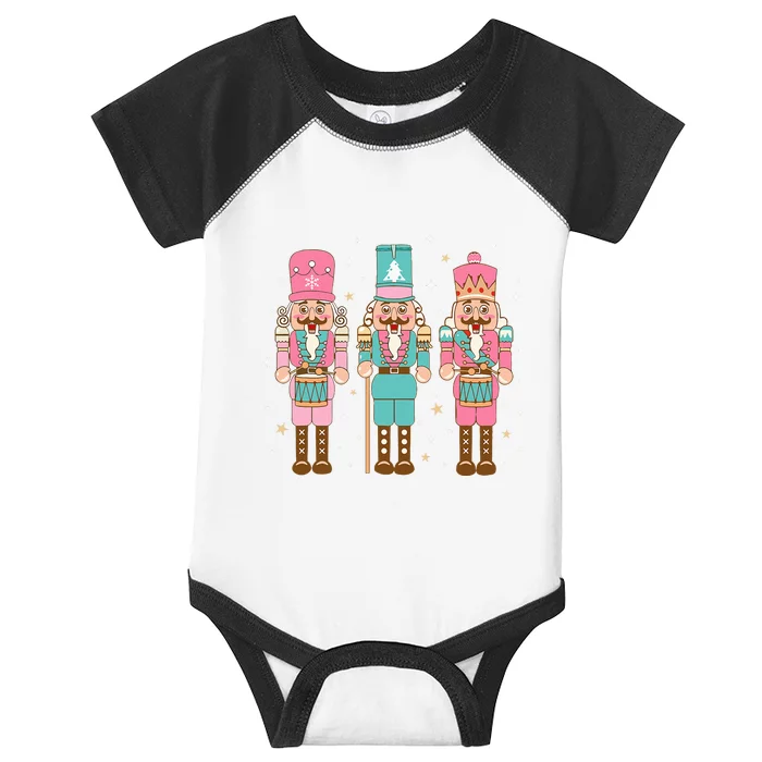 Vintage Pink Nutcracker Squad Pink Christmas Infant Baby Jersey Bodysuit