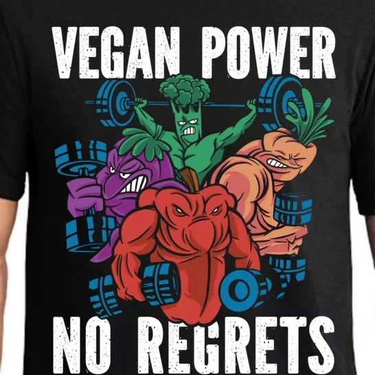 Vegan Power No Regrets Herbivore Vegetarian Veggies Veganism Gift Pajama Set