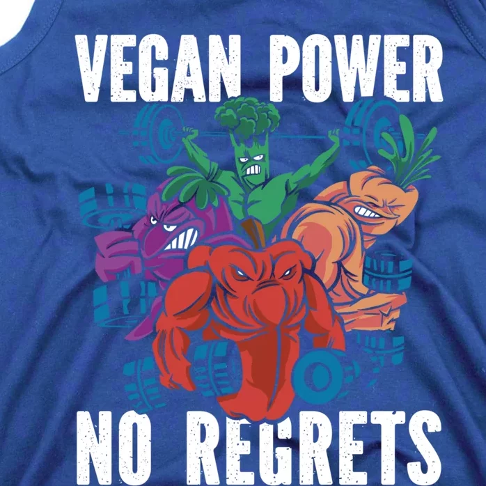 Vegan Power No Regrets Herbivore Vegetarian Veggies Veganism Gift Tank Top