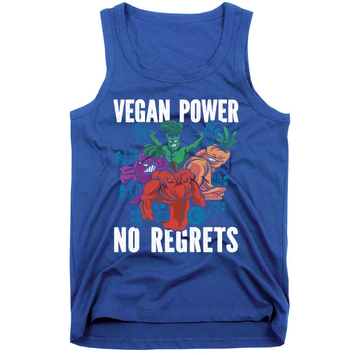 Vegan Power No Regrets Herbivore Vegetarian Veggies Veganism Gift Tank Top